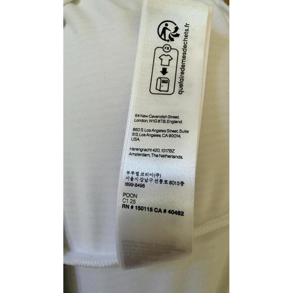 New Varley Paloma Short Sleeve Court Mini Dress In White/Forest Size M - Picture 13 of 13